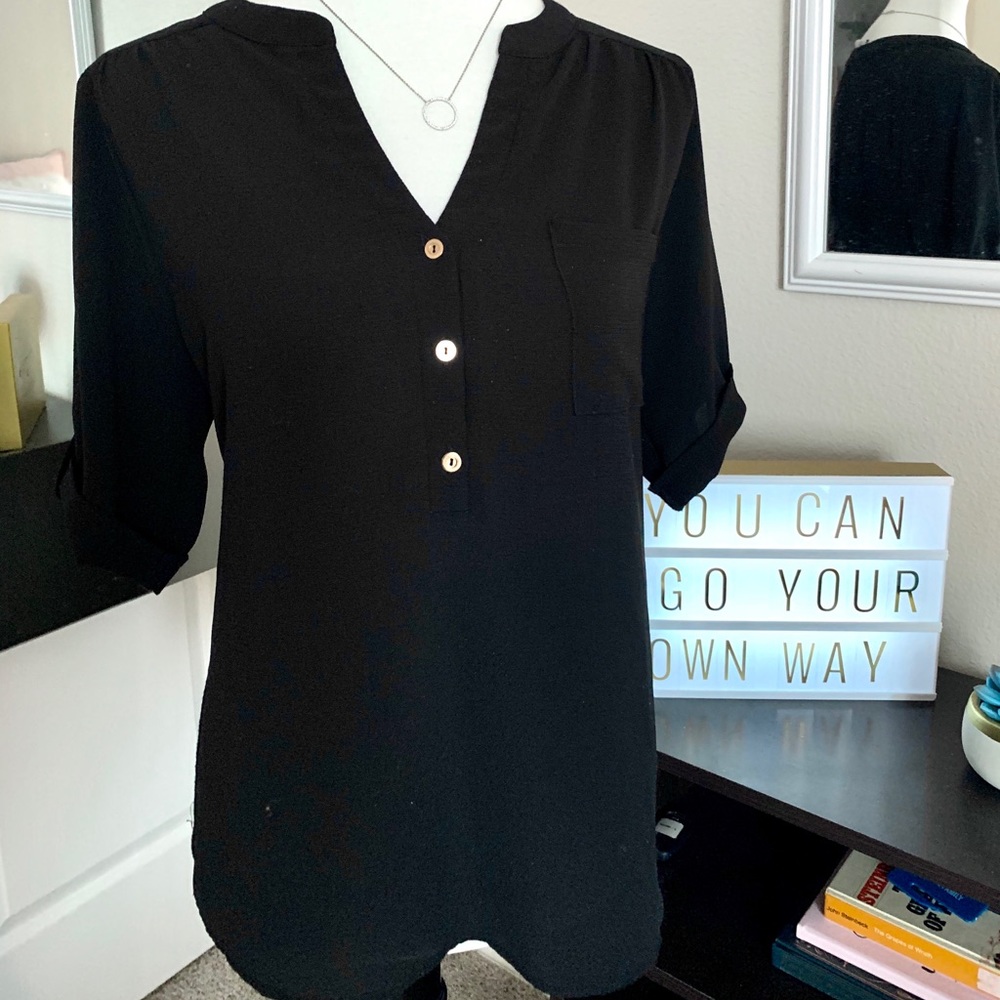 Black Loose Fit Top